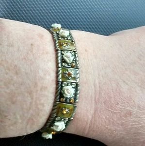 Rose & Yellow Crystal Bracelet